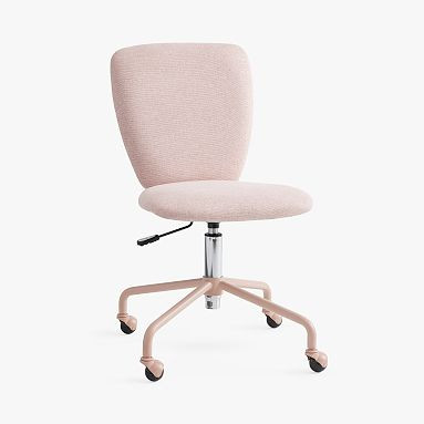 Performance Heathered Basketweave Carey Swivel Desk Chair | Pottery Barn Teen