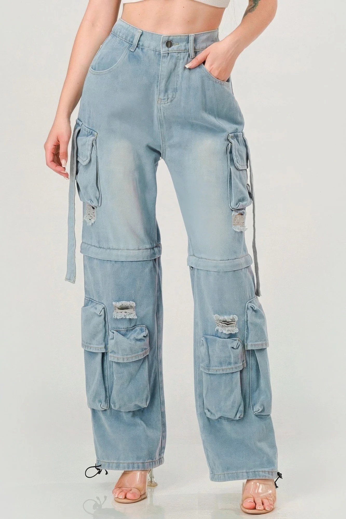 FASHNZFAB Denim Cargo Jeans | Shop Simon