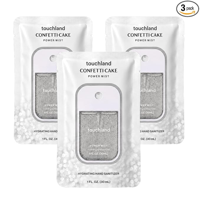 Touchland Confetti Cake Hydrating Hand Sanitizer Spray, 3 Pack Travel Size | TSA ready Power Mist... | Amazon (US)