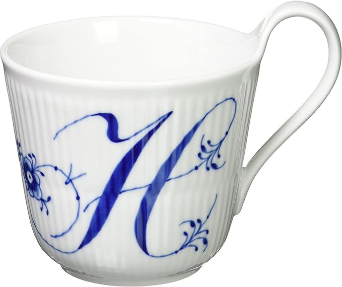 Royal Copenhagen 1017155 Blue Fluted Plain High Handle Mug, 11.2 fl oz (330 ml), Wedding Gift | Amazon (US)