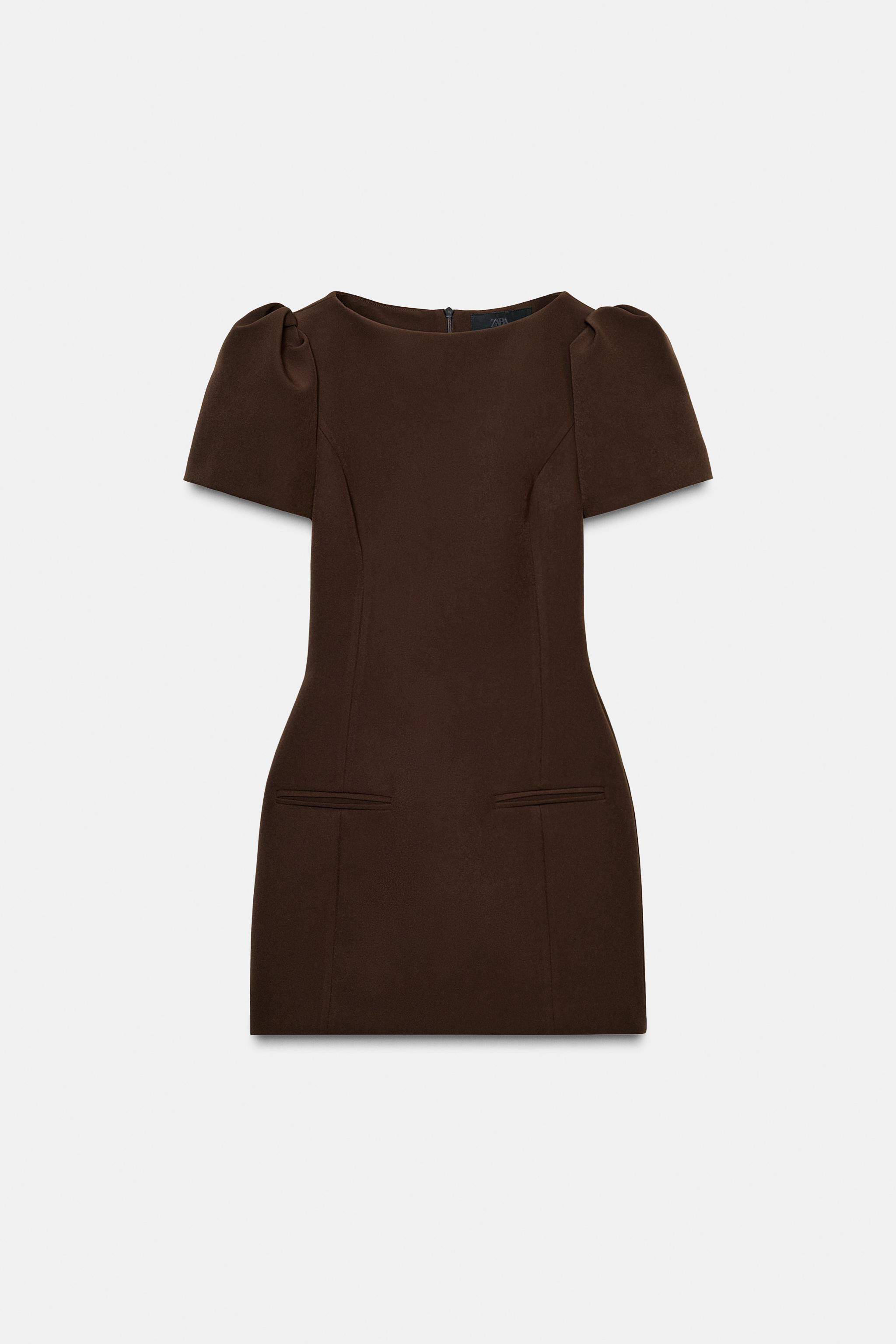 SHORT DRESS WITH PLEATS AND POCKETS | Zara UK