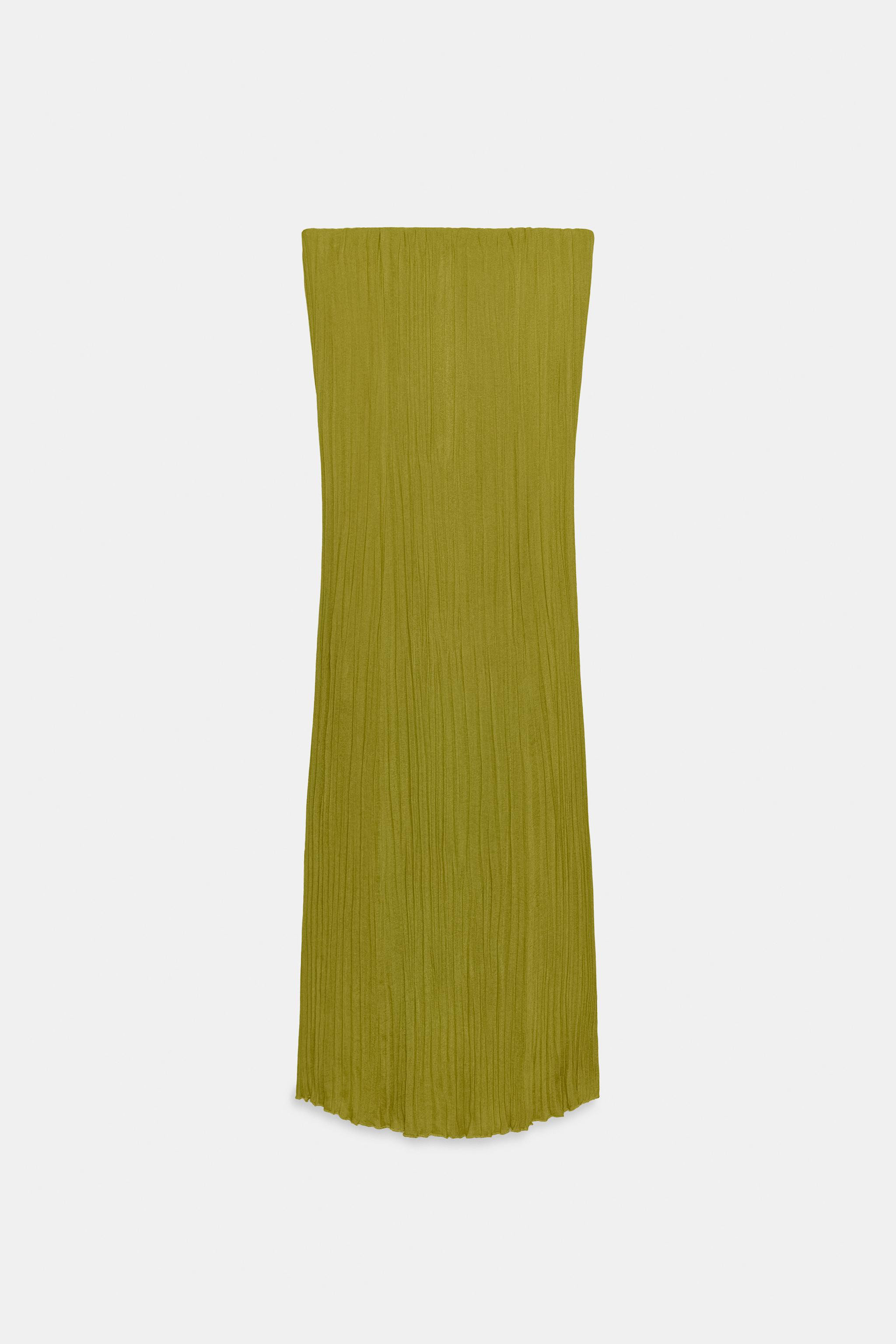 STRAPLESS TEXTURED DRESS | Zara US