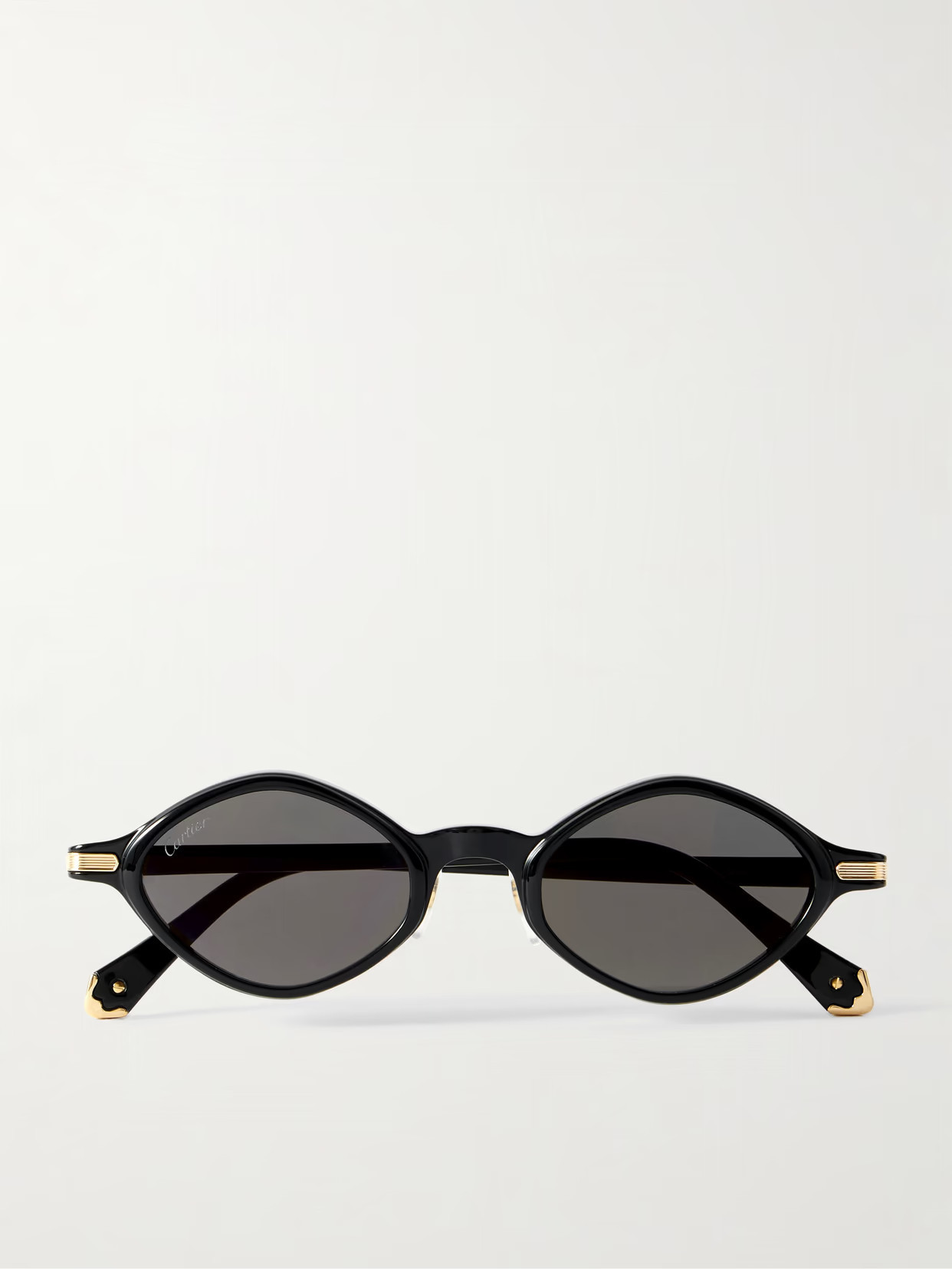 Cartier Eyewear - Signature Round-frame Acetate Sunglasses - Black | NET-A-PORTER (UK & EU)