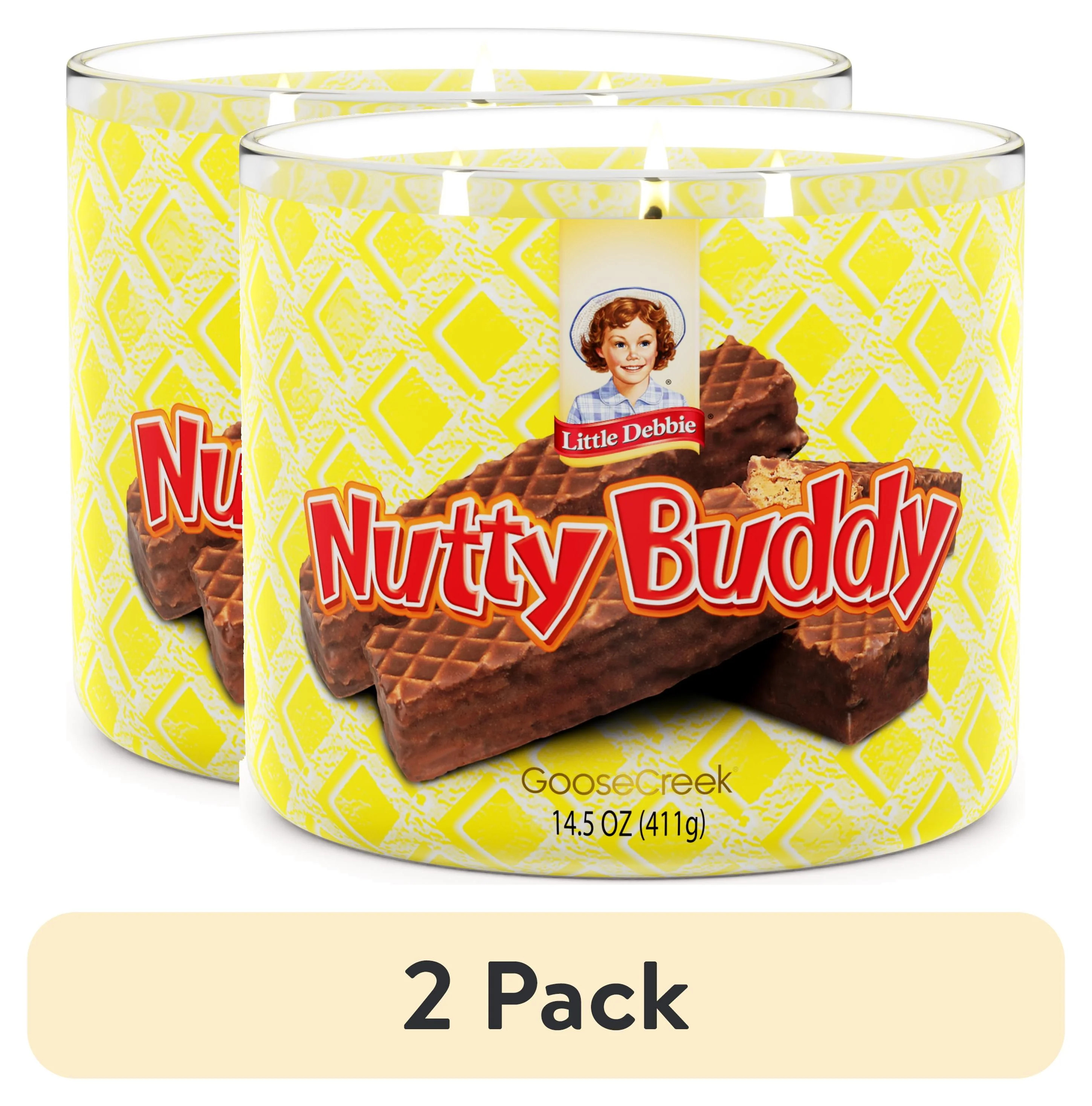 (2 pack) Goose Creek 3-Wick Little Debbie Nutty Buddy Scented Jar Candle, 14.5oz. | Walmart (US)