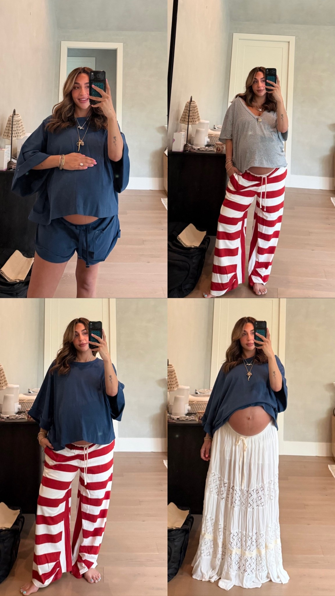 Wearing a medium in all! Go with your true size if not pregnant
@freepeople #freepeoplepartner
