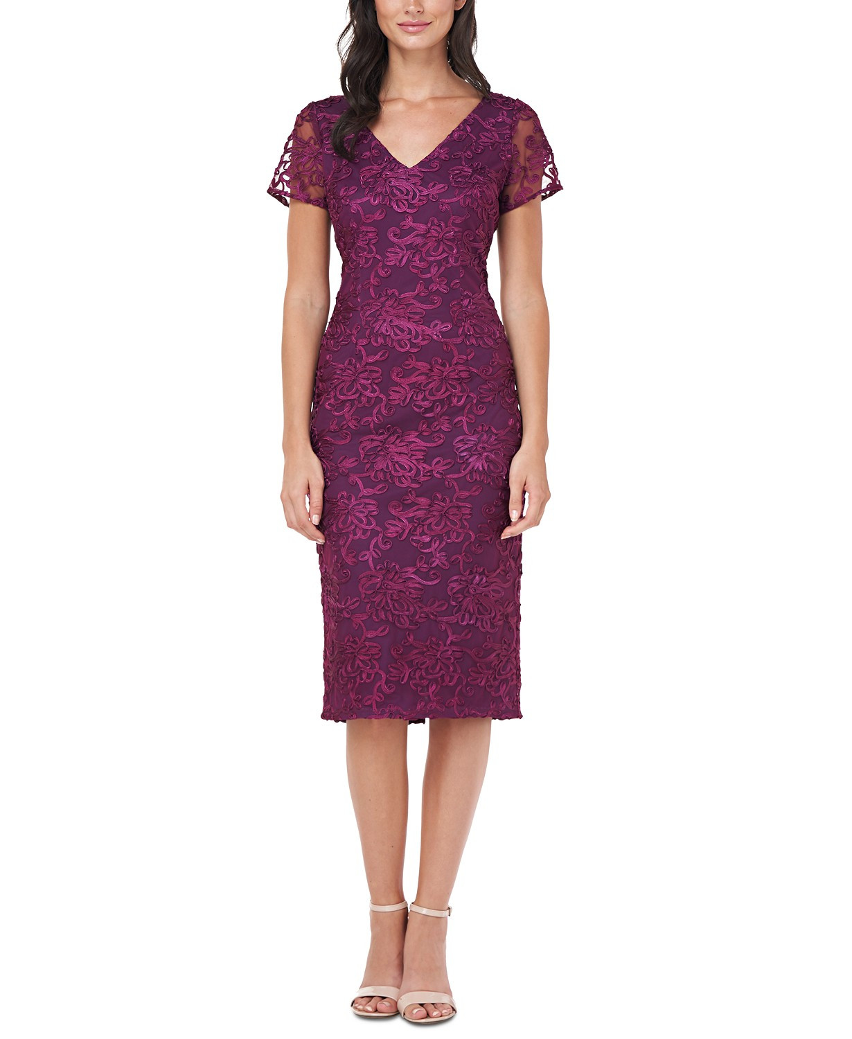 JS Collections Soutache-Trim Sheath Dress & Reviews - Dresses - Women - Macy's | Macys (US)