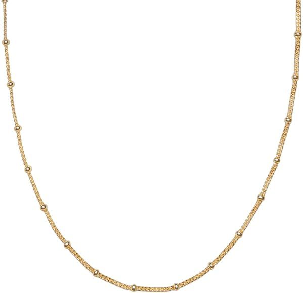 Shapes Studio 18K Gold Plated Bobble Chain Necklace | Amazon (US)
