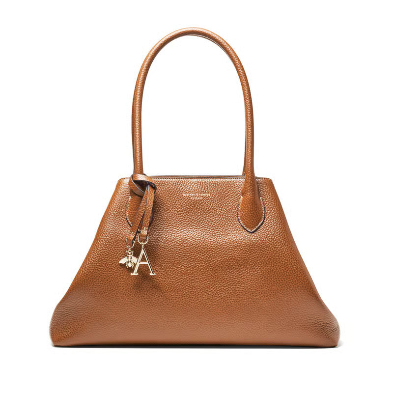 Aspinal of London Large Paris Bag in Tan Pebble | Aspinal of London