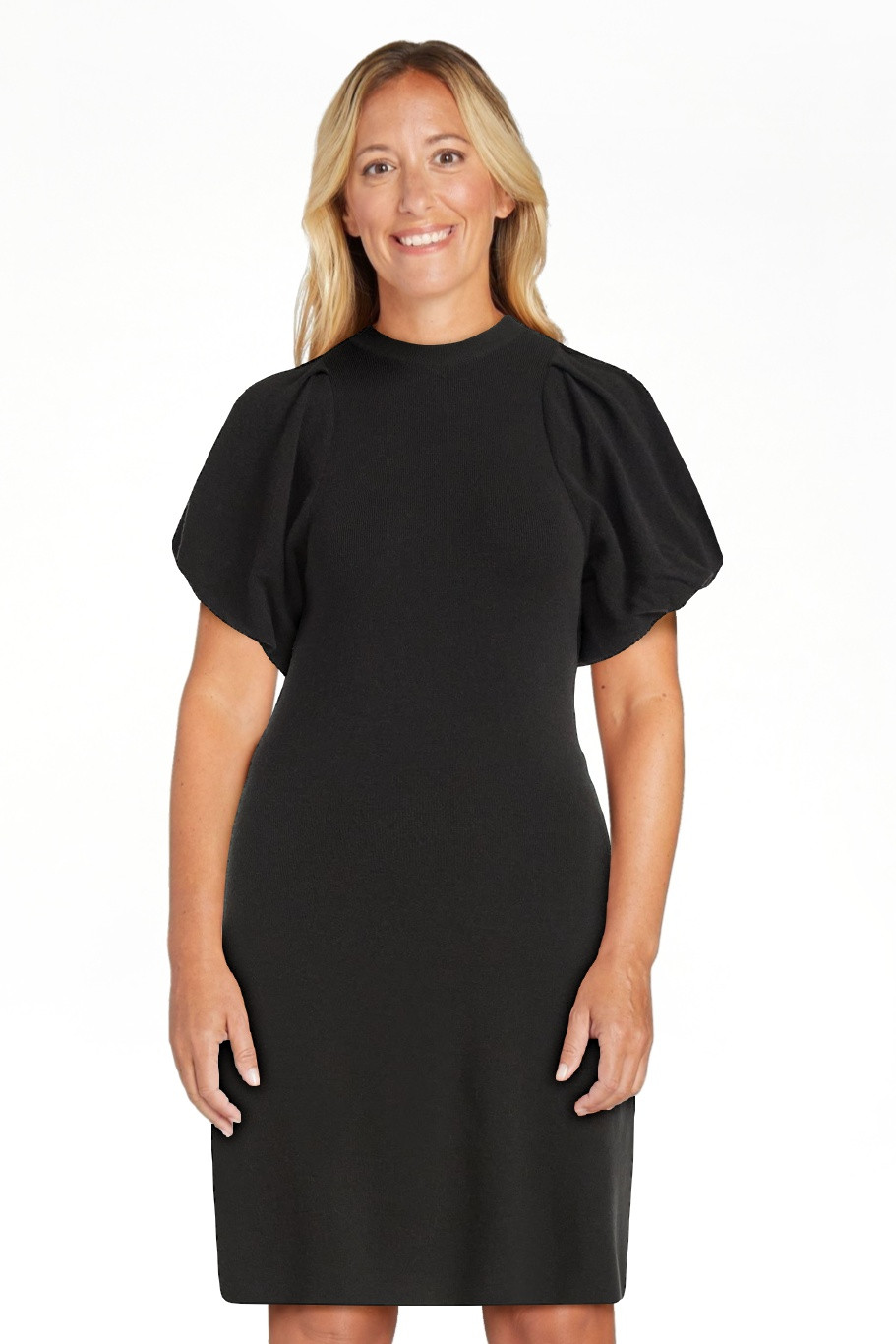 Scoop Women's and Women's Plus Sweater Dress with Puff Sleeves, Sizes XS-4X | Walmart (US)