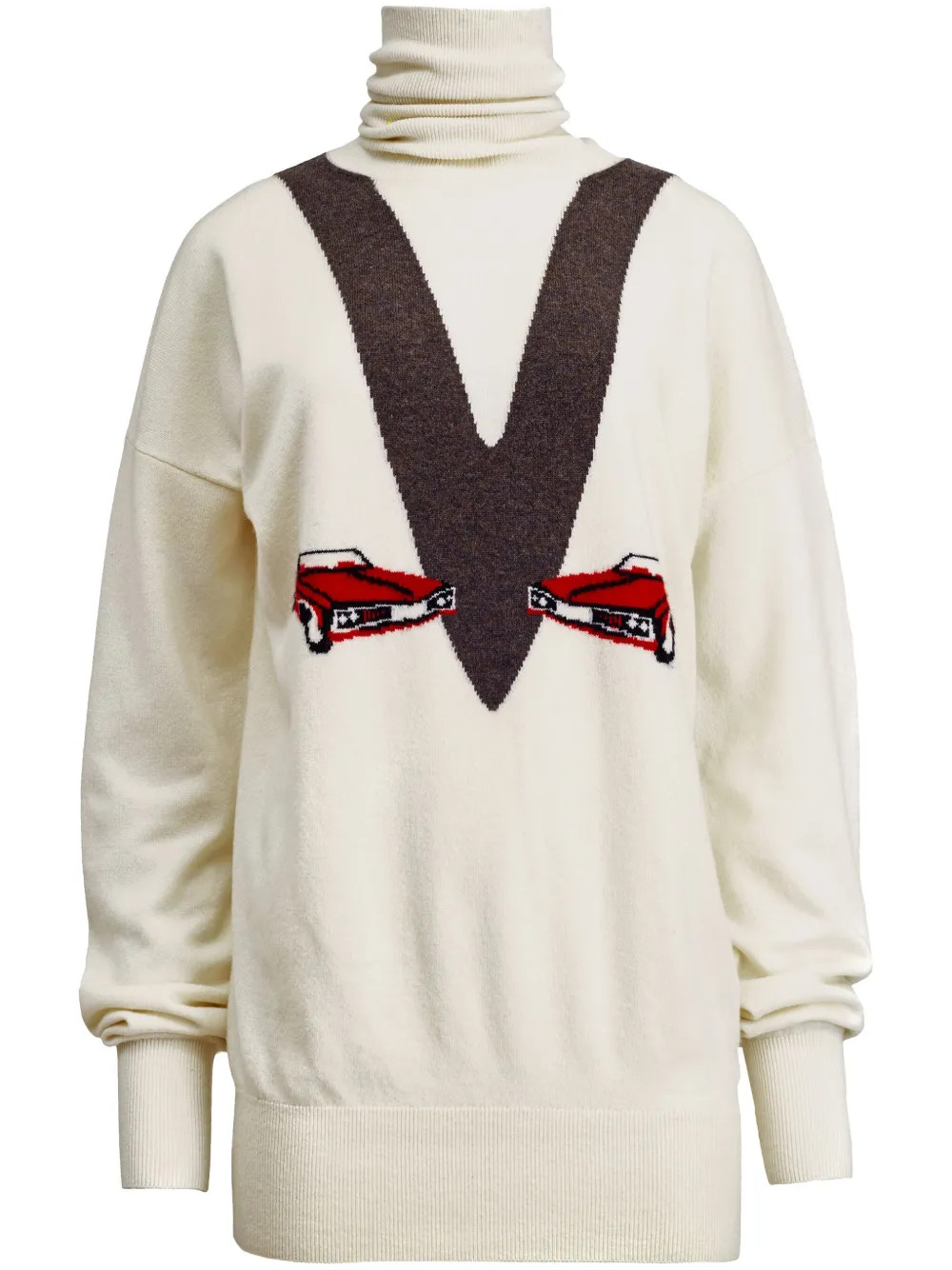 KHAITE Esmal jacquard-knit Cashmere Jumper | White | FARFETCH | Farfetch Global