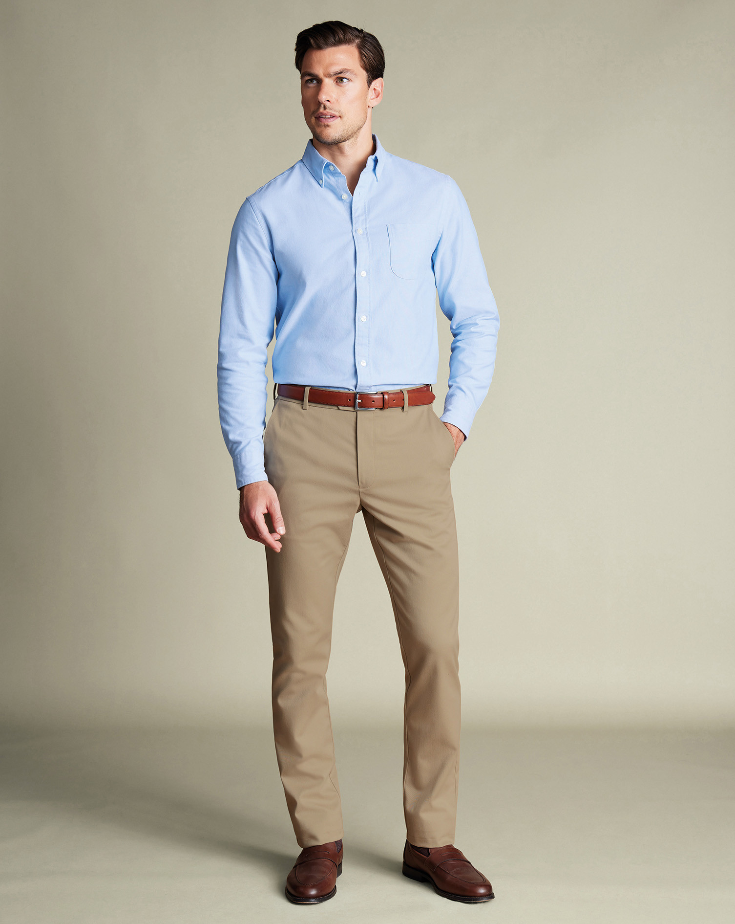 Ultimate Non-Iron Chinos - Taupe | Charles Tyrwhitt