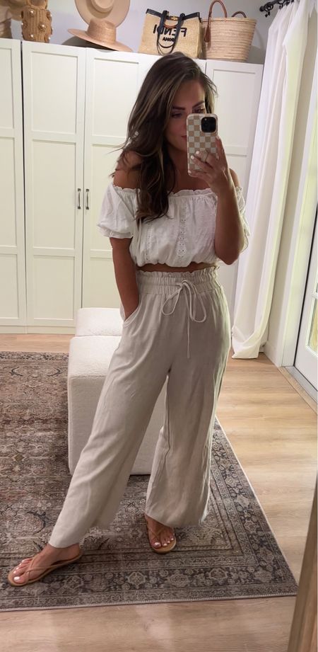 Amazon casual linen outfit
Top set: in a medium, size up if in between sizes 
Pants in a small
Shoes all are true to size 


#amazonfashion #amazonfinds

#LTKsalealert #LTKstyletip #LTKunder50