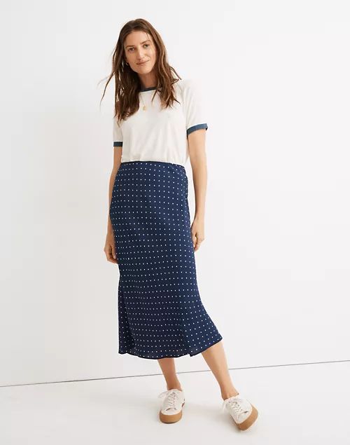 Midi Slip Skirt in Polka Dot | Madewell