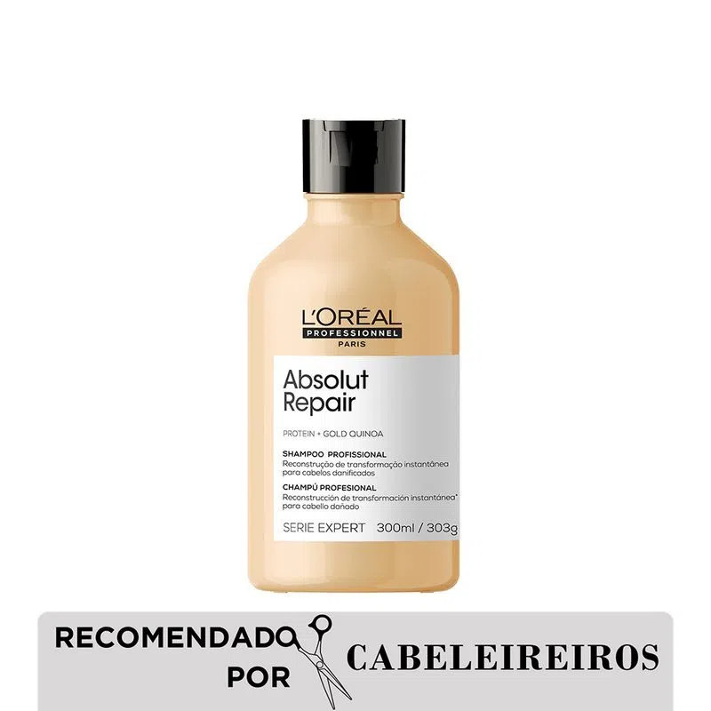 Shampoo L'Oréal Professionnel Serie Expert Absolut Repair Gold Quinoa 300 ml | Amobeleza (BR)