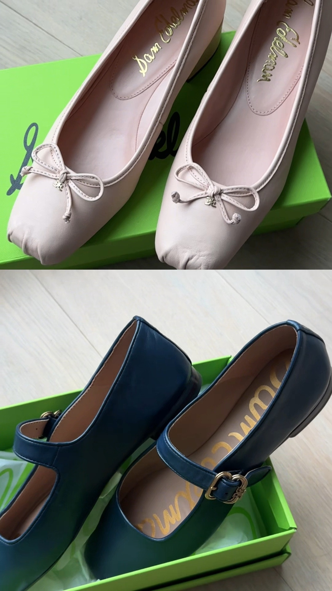 The cutest shoes just came in from Sam Edelman! 💚 the Rosa pump features a BALLETCORE design that looks like a pointe shoe! 🩰 I love the low block heel to wear to the office too. The Michaela flat in navy is a classic piece that goes with any outfit too, so far the square toe ballet flat is so comfy! They were an extra 20% off at Thanksgiving but still on sale on the site! 

#LTKsale #LTKshoes #LTKcanada