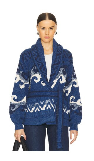 Wrap Cardigan in Caroline Blue Multi | Revolve Clothing (Global)