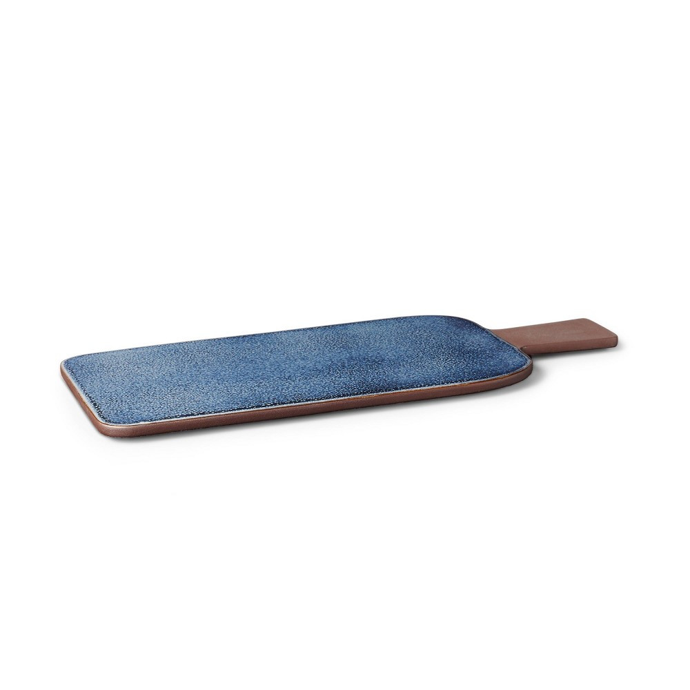 Medium Reactive Glaze Stoneware Serving Board Blue - Levi's® x Target | Target