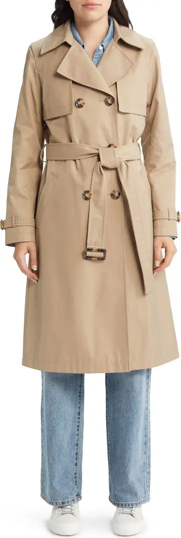 Water Resistant Double Breasted Trench CoatSAM EDELMAN | Nordstrom