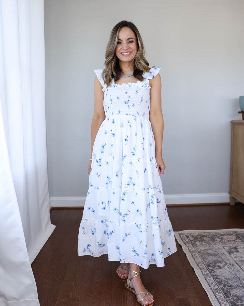 Four petite-friendly smocked maxi dresses for casual Summer days!

Outfit 1:
Organic Cotton Poplin Smocked Dress (Quince): XS in romantic stems
Sandals (Dolce Vita): tts

Outfit 2:
Smocked maxi dress (Target): xs - I didn’t expect this dress to fit me but with a little pin of the straps it’s a perfect maxi length with flats! It would also be great with heels.
Gold sandals (Sam Edelman): tts

Outfit 3:
Convertible smocked maxi dress (Abercrombie): petite xxs 
Sandals (Dolce Vita): tts

Outfit 4:
Red dress (Quince): xs
Straw bag (Sezane)
Gold sandals (Sam Edelman): tts

My measurements for reference: I’m 4’10” and 105lbs. My bust, waist, and hip measurement is 32”, 24”, and 36”.

#LTKSeasonal #LTKPetite #LTKSaleAlert