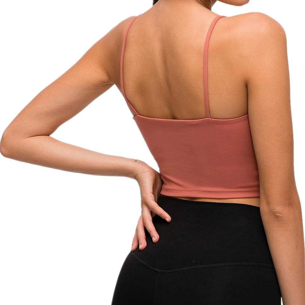 Lemedy Women Padded Sports Bra Fitness Workout Running Shirts Yoga Tank Top | Amazon (US)