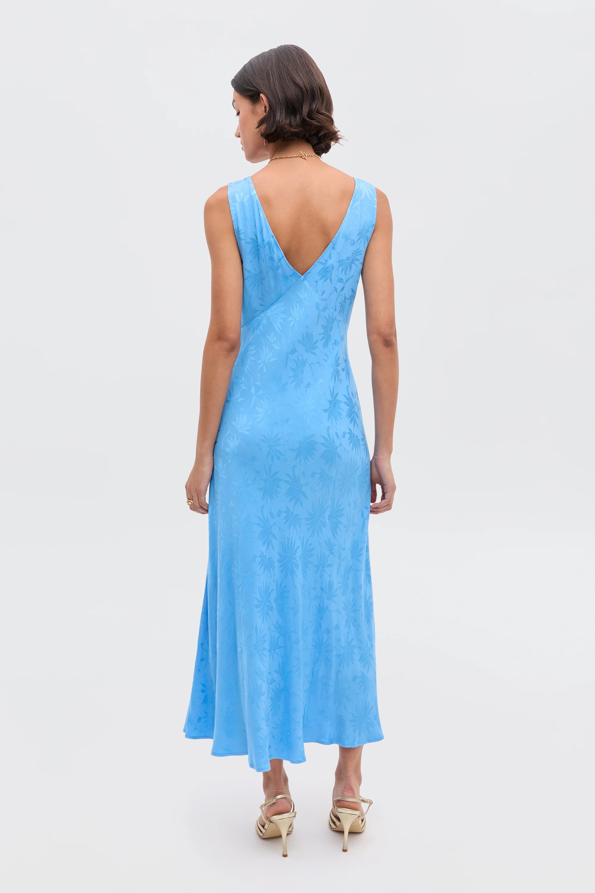 Sandrine - Daisy Jacquard Blue | Rixo