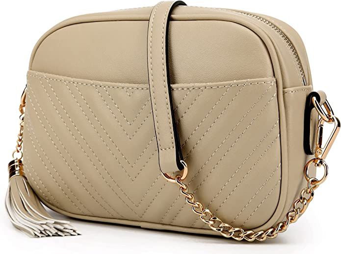 Lola Mae Quilted Crossbody Bag, Trendy Design Shoulder Purse | Amazon (US)