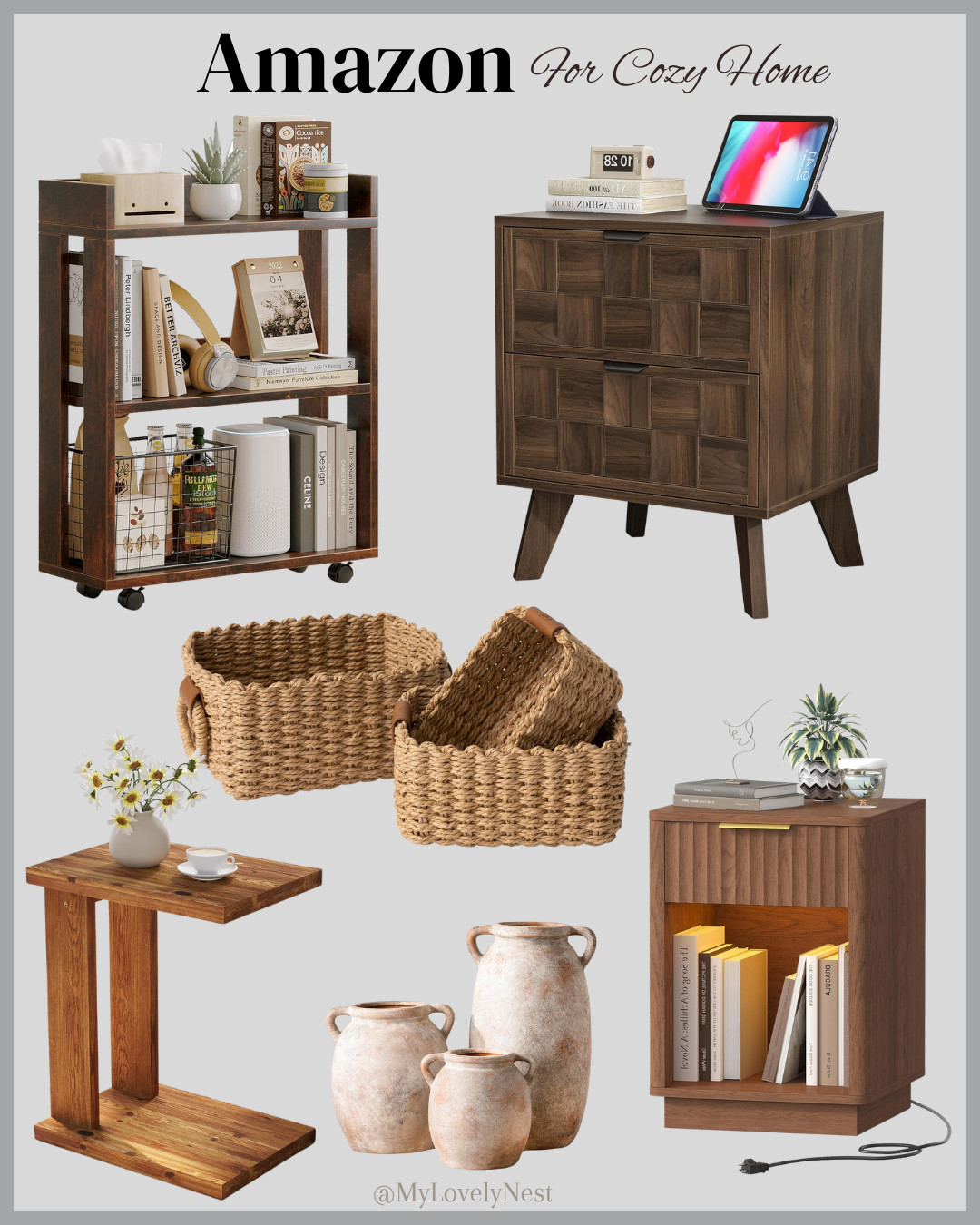 Curated a few of my favorite Amazon home finds that instantly make your space feel cozy, elevated, and put together. From timeless nightstands to a functional L-shaped sofa table, plus vases and cozy baskets. These are the pieces that add style without trying too hard. #Amazonhome #Amazonfinds #Founditonamazon 

 #LTKHome #LTKSaleAlert