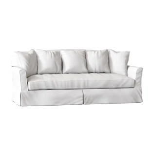 Madison 84'' Square Arm Slipcovered Sofa with Reversible Cushions | Wayfair North America