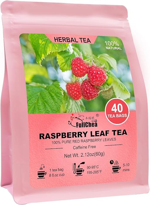 FullChea - Raspberry Leaf Tea Bag, 40 Teabags - Natural Pregnancy Tea - Pure Red Raspberry Leaf H... | Amazon (US)