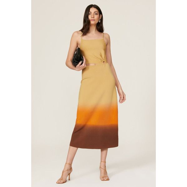 Sandro Aja Dress multicolored-orange-print | Rent the Runway