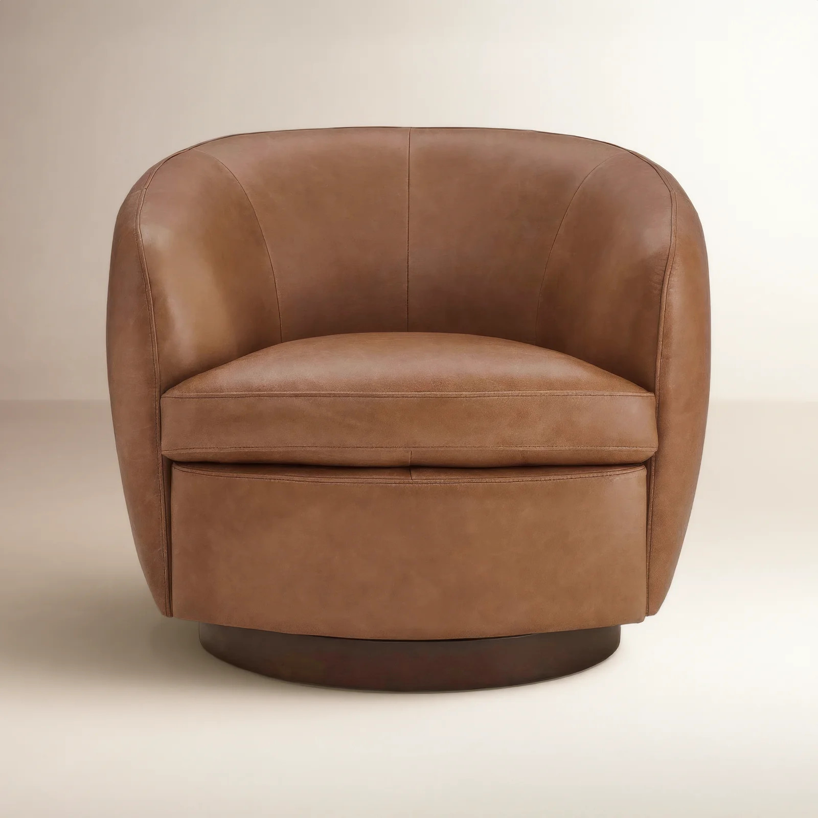 Marcy Vegan Leather Swivel Barrel Chair | Joss & Main