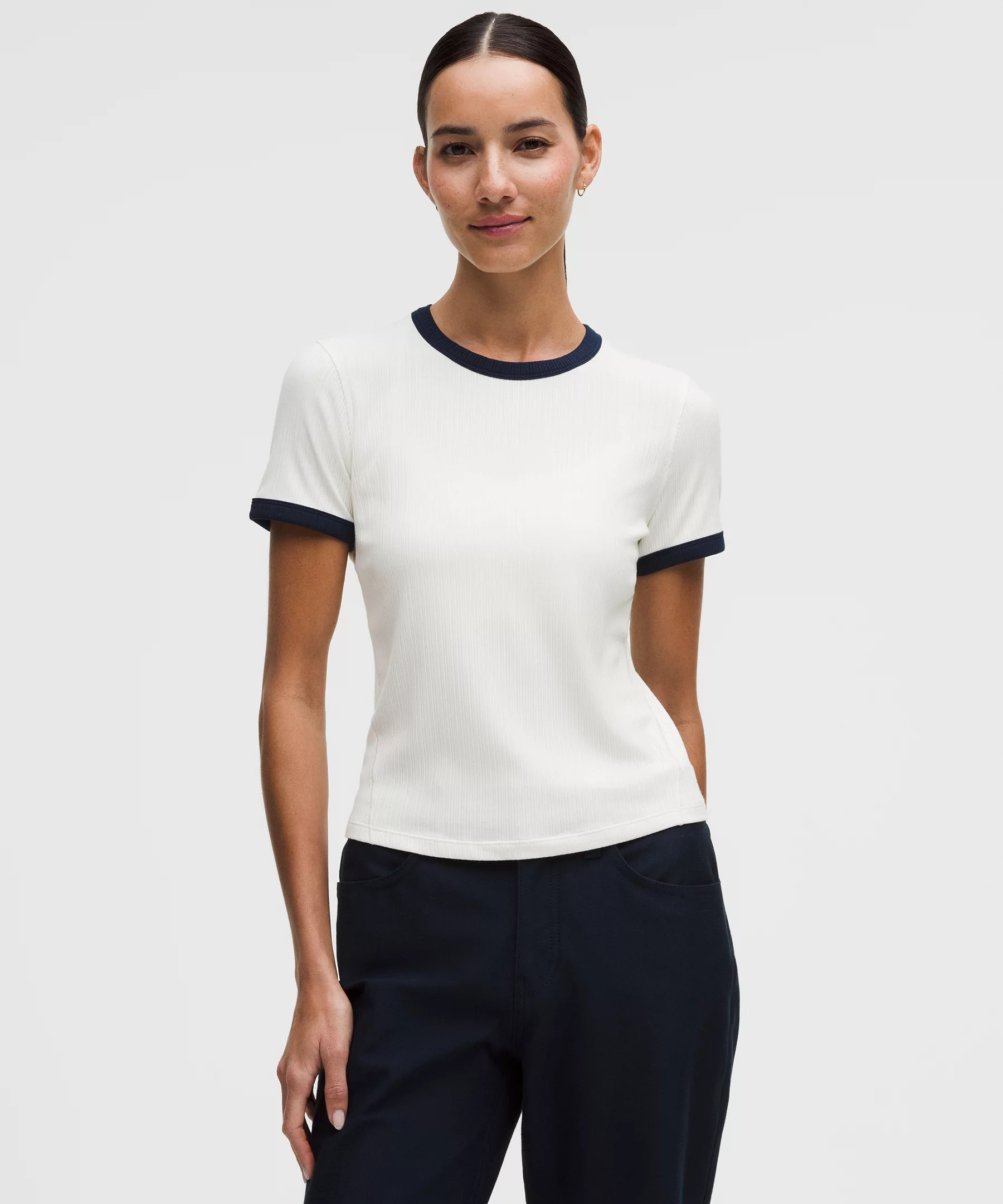 Hold Tight Micro-Rib Straight-Hem T-Shirt | Lululemon (US)