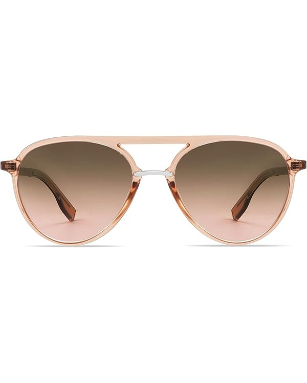 SOJOS Retro Aviator Polarized Sunglasses for Women Men Double Bridge Ladies Shades | Amazon (US)