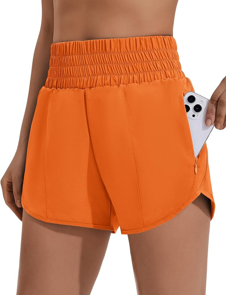 PINSPARK Athletic Shorts for Women Running Workout Gym Short Quick Dry High Waisted Tummy Control... | Amazon (US)