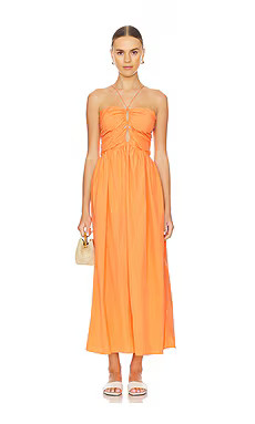 Rails Silvia Midi Dress in Papaya from Revolve.com | Revolve Clothing (Global)