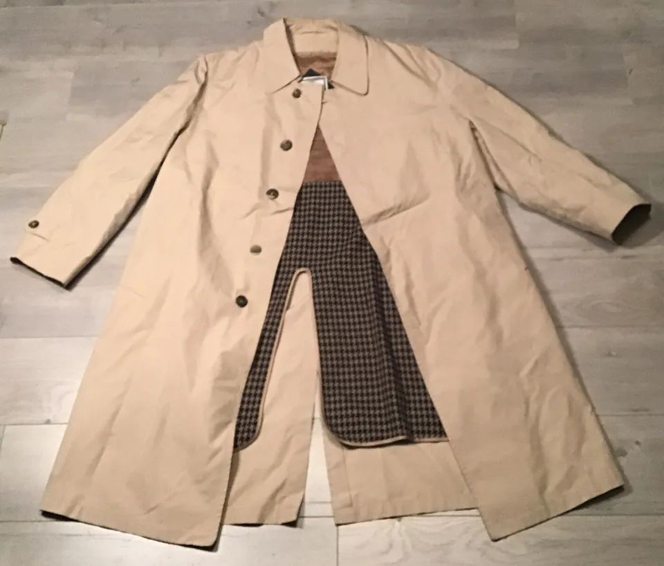 Christian Dior Le Connoisseur Vtg Men’s Tan Trench Rain Coat Wool Lined Size 42R  | eBay | eBay US