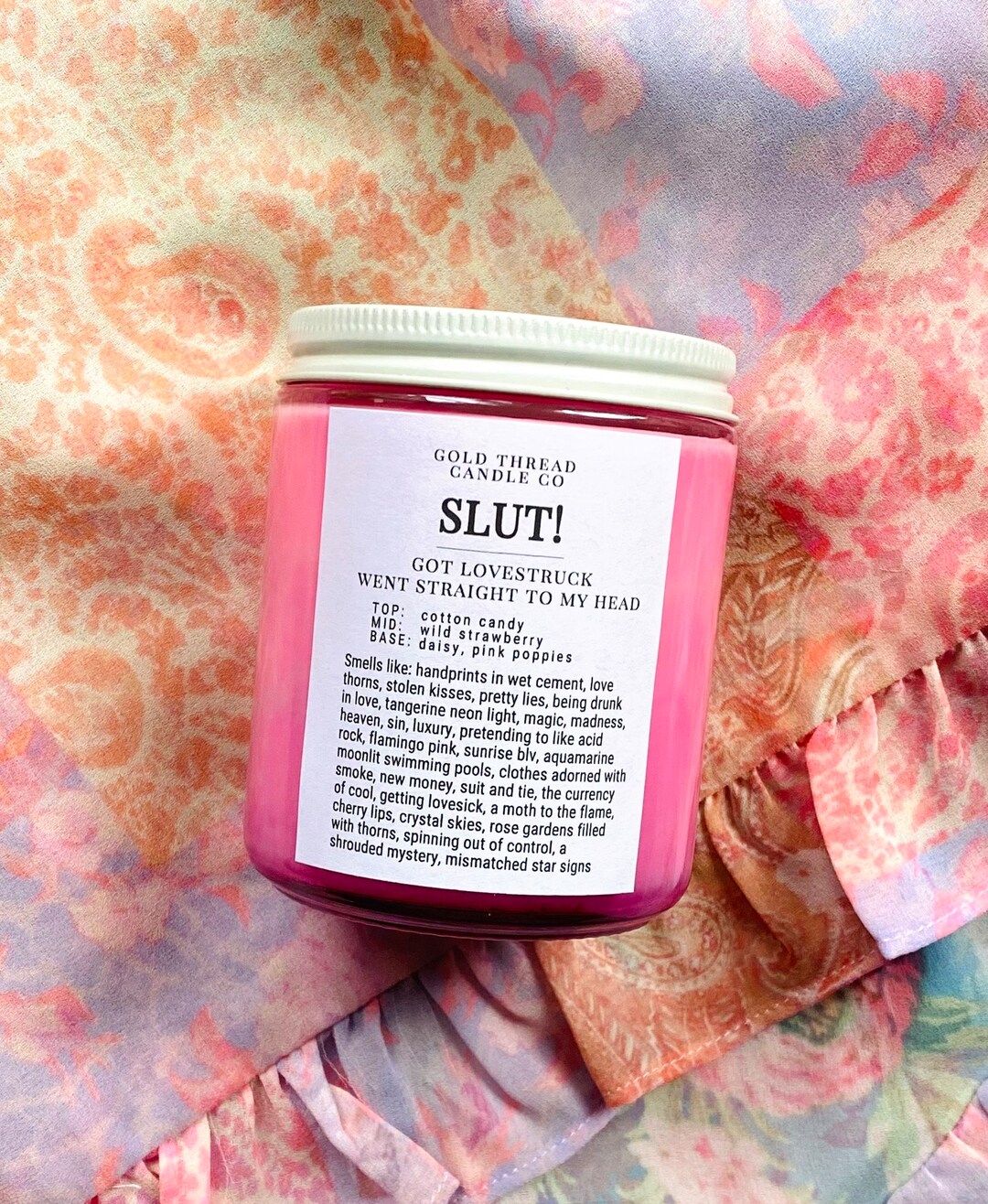 Slut strawberry Cotton Candy Scent 8 Oz Candle - Etsy | Etsy (US)