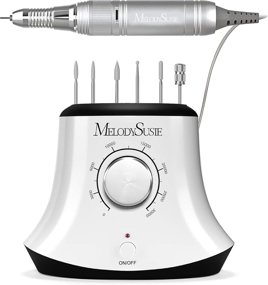 MelodySusie Electric Nail Drill with Foot Pedal, 30000RPM Professional Nail File Bits & Sanding B... | Amazon (US)