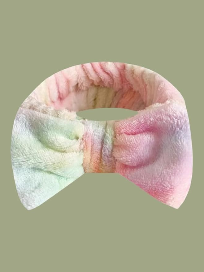 Bow Fuzzy Headband for Washing Face Spa Makeup Skincare Headbands Hair Bands for Women Colorful | Amazon (US)