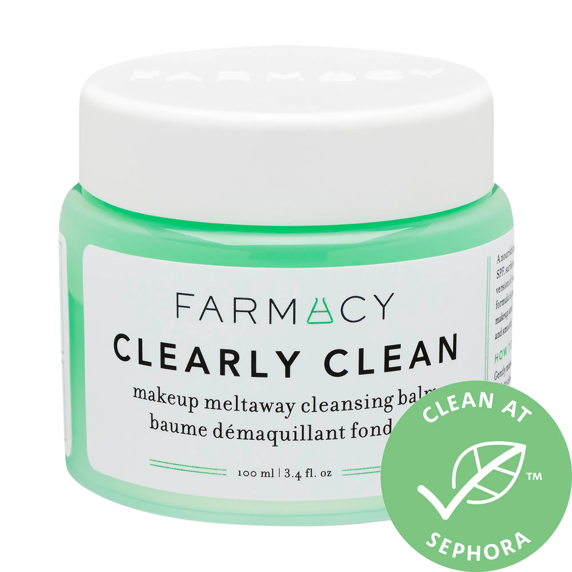 Farmacy Clearly Clean Makeup Removing Cleansing Balm 3.4 oz/ 100 mL | Sephora (US)