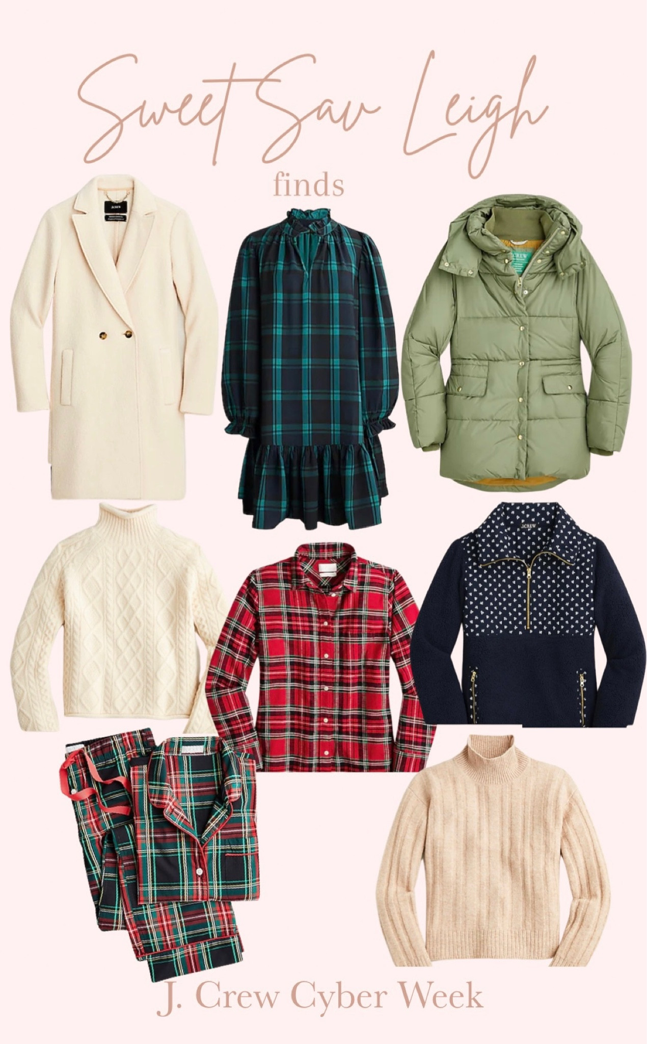 J. Crew cyber week sale | wool coat, puffer coat, holiday outfit, tartan, pajamas 

#LTKSeasonal #LTKHoliday #LTKCyberweek
