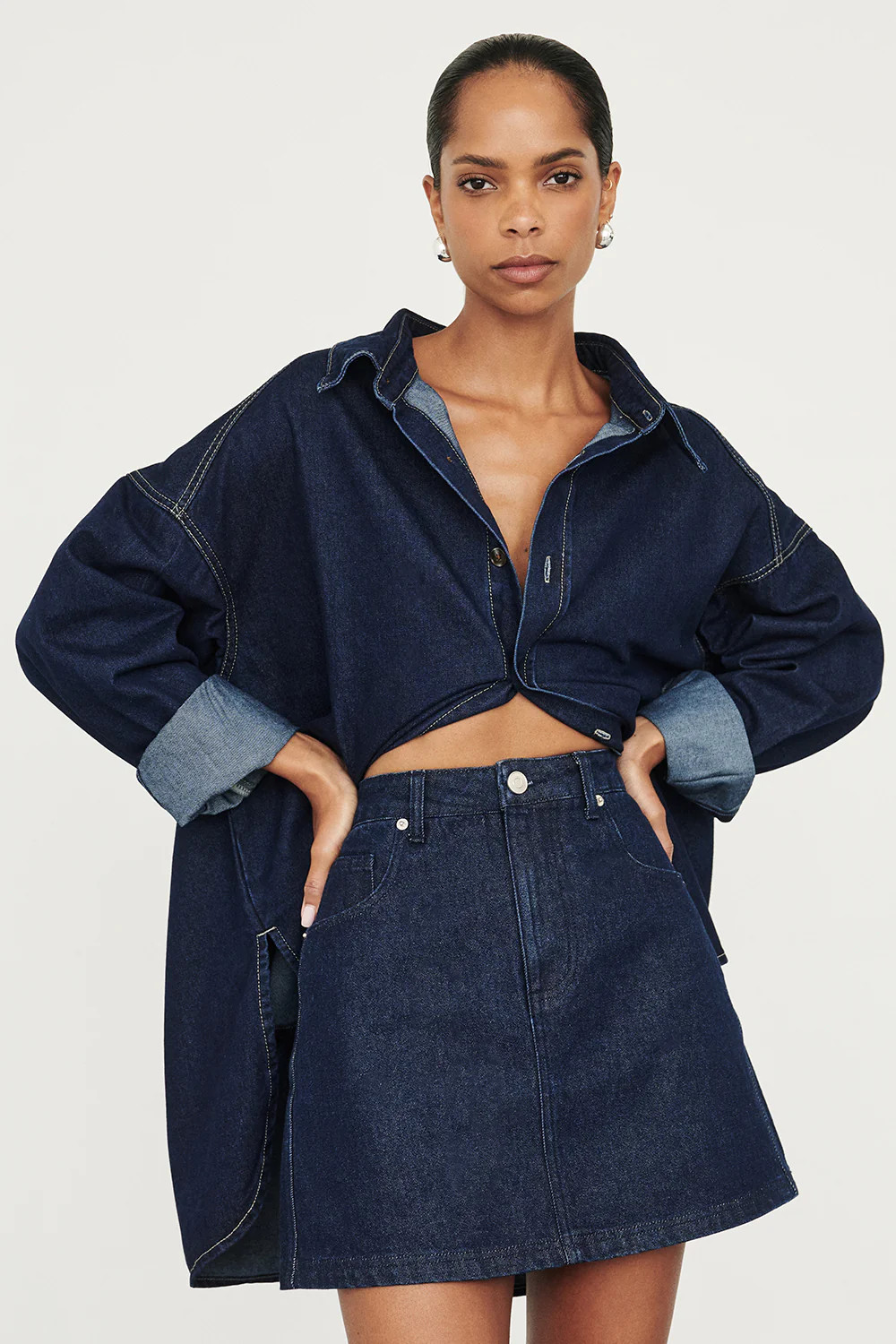 MASON INDIGO DENIM MINI SKIRT | DISSH