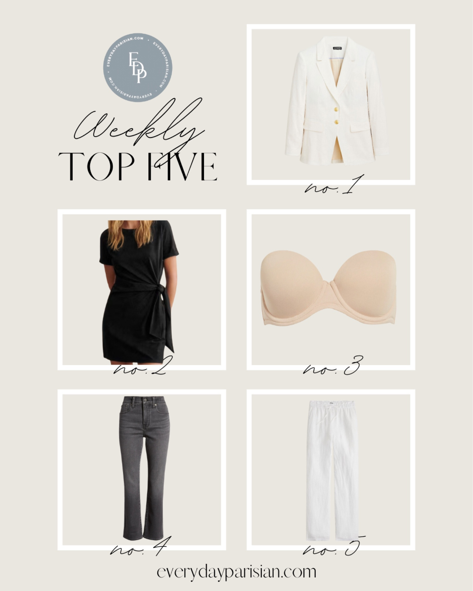 This week’s best sellers include the strapless bra from Nordstrom sale along with the Madewell lockout crops. My favorite Jcrew white blazer is 50% off. 

#LTKSummerSales #LTKOver40