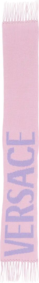 Intarsia Logo Wool Scarf | Nordstrom