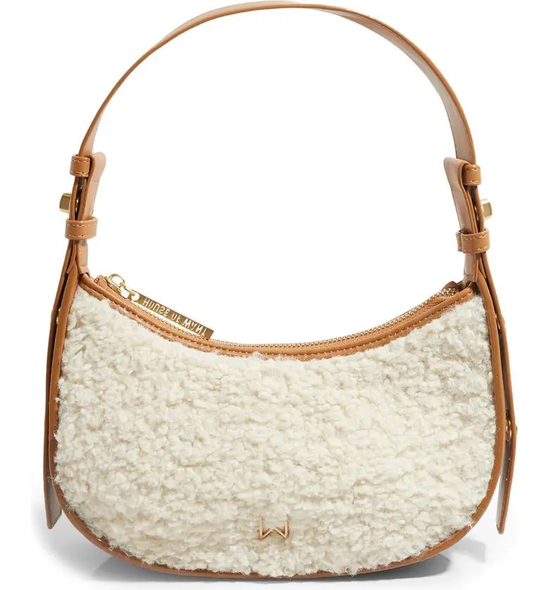 HOUSE OF WANT We Are Confident Faux Shearling & Vegan Leather Shoulder Bag | Nordstrom | Nordstrom