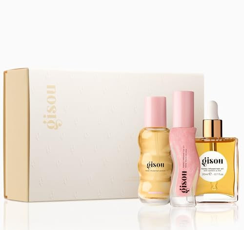 Gisou Honey Gloss On The Go Travel Set, Wildflower Honey Hair Perfume, Watermelon Sugar Lip Oil, Hair Oil, Shine-Boosting | Amazon (US)