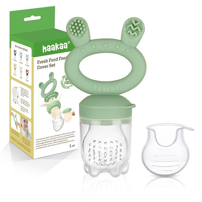 Haakaa Baby Fruit Food Feeder Pacifier | Breastmilk Popsicle Molds for Teething | Silicone Feeder... | Amazon (US)