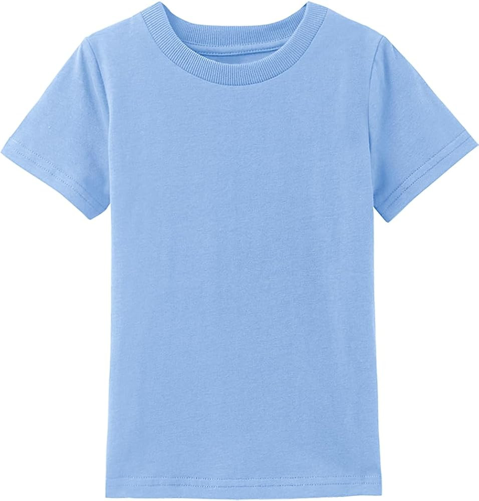 COSLAND Boys' 100% Cotton Heavyweight Short Sleeve Crewneck T Shirt | Amazon (US)