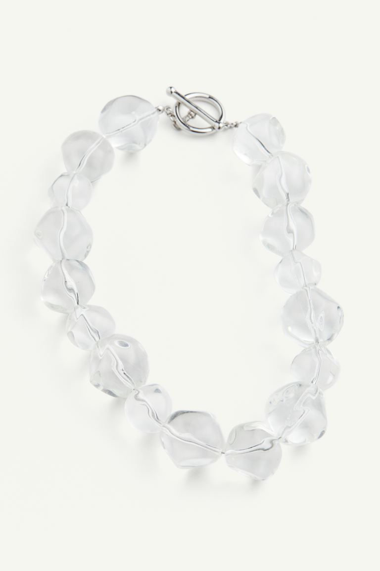 Glass-bead necklace - Transparent - Ladies | H&M | H&M (UK, MY, IN, SG, PH, TW, HK)