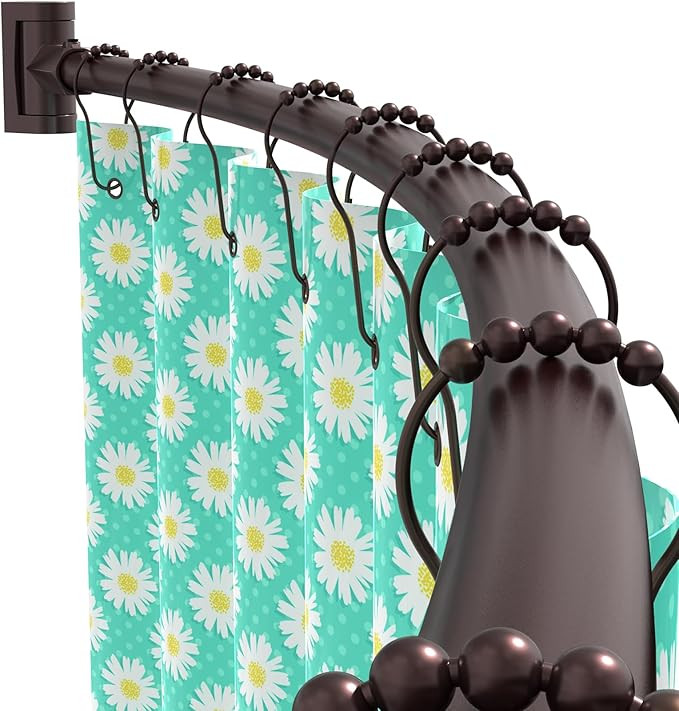 Curved Shower Curtain Rod For Bathroom 38-72 Inches, Adjustable Length, Curved Shower Rod, Metal ... | Amazon (US)